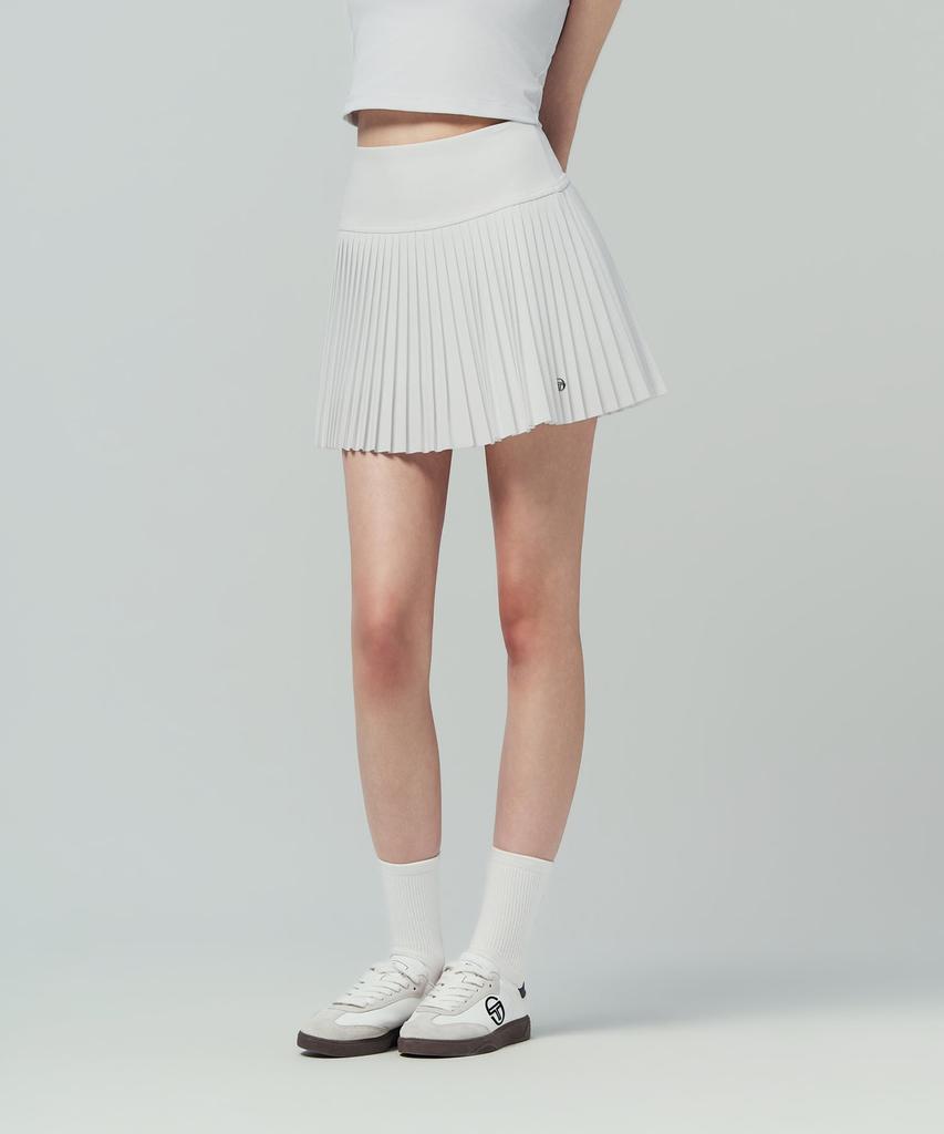 Женская плиссированная юбка SERGIO TACCHINI с высокой талией, тканая (белый)