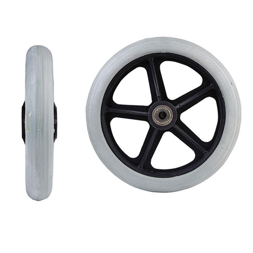 Rubber Shopping Cart Wheels 6/7/8Inch Wheelchair Front Castor Universal Solid Tire Wheel