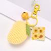 Avocado Knitted Keychain Mango Watermelon Weaved Keyrings Crochet Fruit Key Chain  Handbag Charms