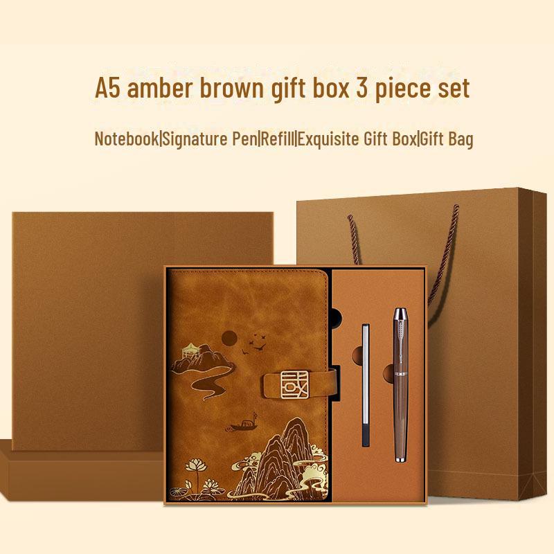 Подарочный набор из блокнотов формата А5 «Культура и творчество» — сувенир в китайском стиле с индивидуальным логотипом