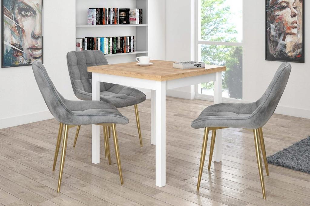 J262-1 chair (gold legs) velvet gray