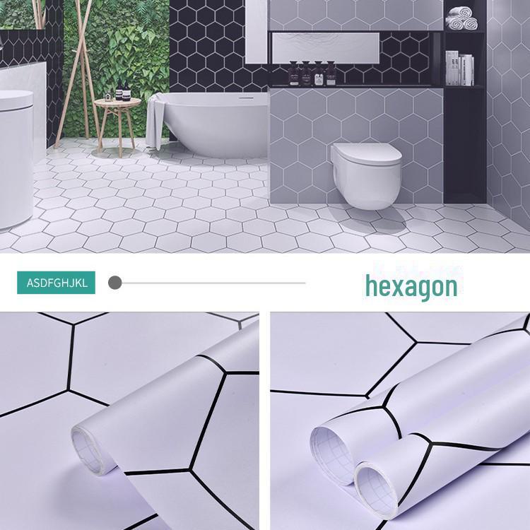 Водонепроницаемые Нескользящие Наклейки на Пол для Кухни и Ванной Комнаты - Утолщенные Самоклеящиеся Виниловые Наклейки для Плитки для Балкона