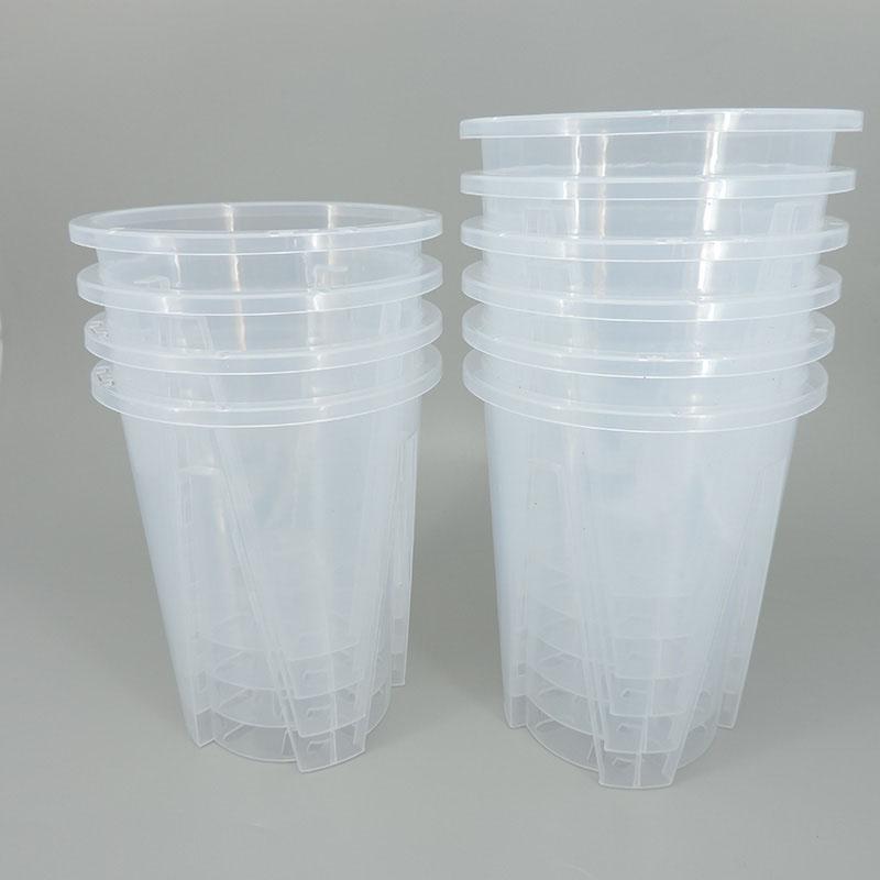 12 см для орхидей горшок для выращивания растений прозрачный белый утолщенный цветочный горшок дышащий контроль корней растений пластиковый высокий цветочный горшок B4