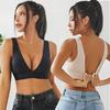 Plus Size Sexy Push Up Cropped Tube Top V Neck Lingerie for Women Fashion Activewear Underwear S-XL