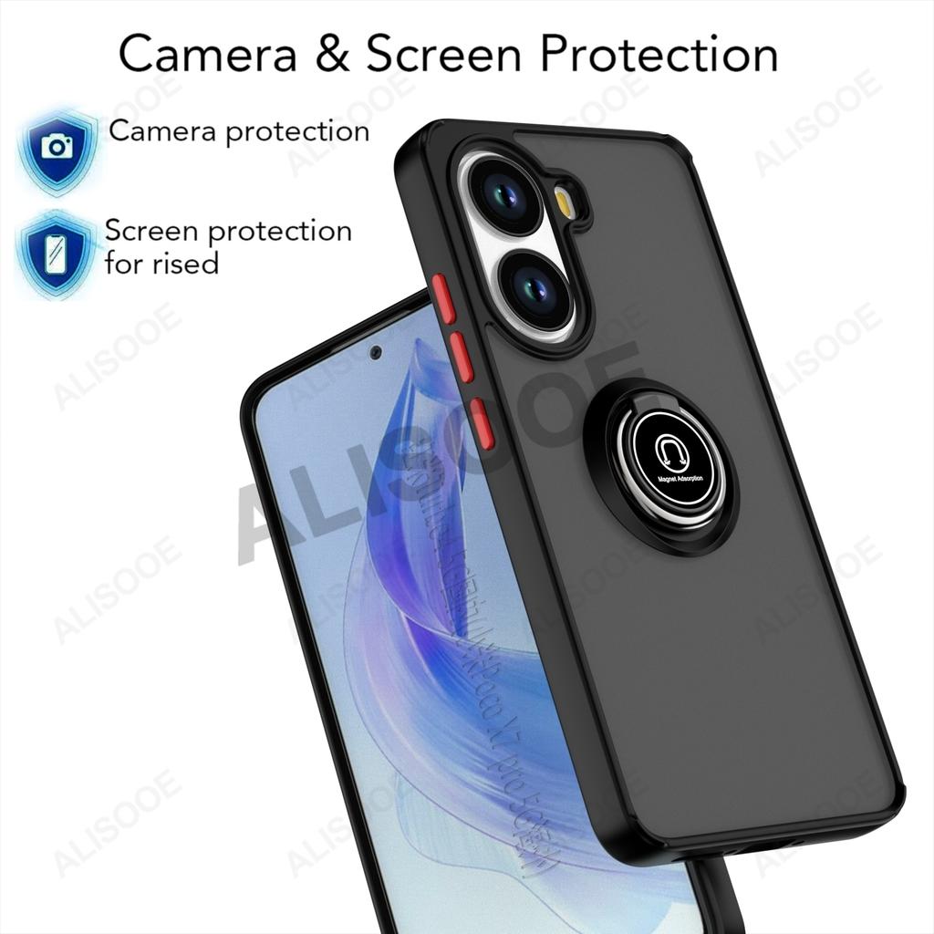 Чехол-подставка Funda для POCO X7 Pro Чехол-броня с держателем-кольцом Защитная крышка для Xiaomi Redmi Turbo 4 Ударопрочный чехол