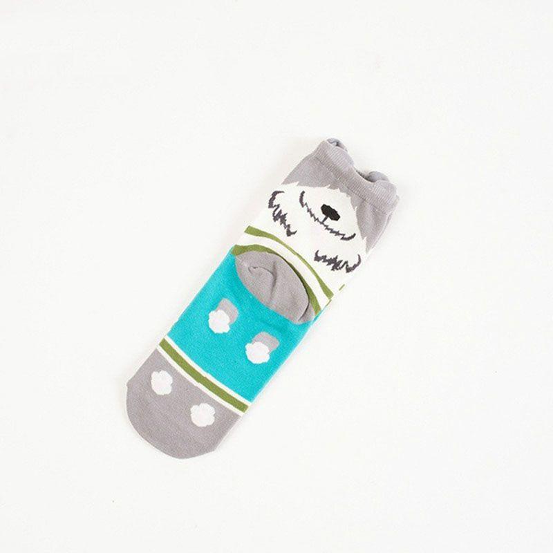 Premium Quality Womens Cotton Socks Featuring Cute Cartoon Dog Motif