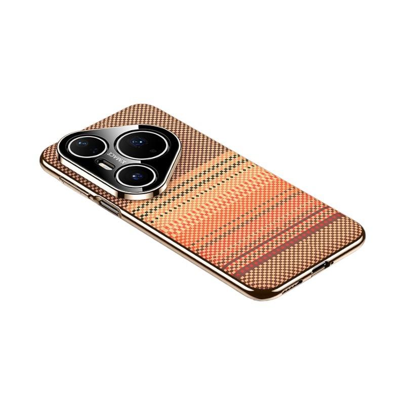 Применимо к чехлу для мобильного телефона Huawei pura70pro гальванический полноразмерный противоударный pura80pro рисунок из углеродного волокна мужской кожаный чехол
