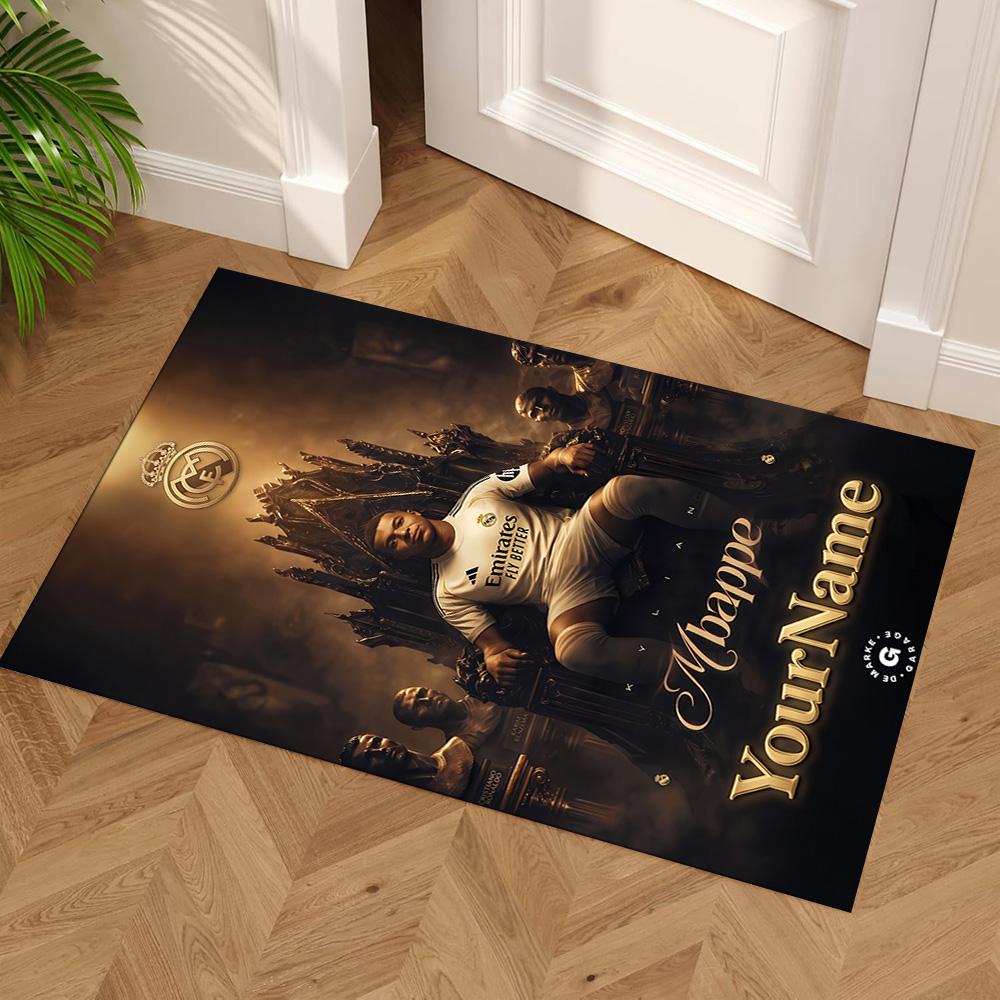 Mbappe Customized Name Floor Mat Perfect for Entryway Study room Dormitory Kitchen Antislip Carpet Decorate Offices Birthday/Christmas Gift