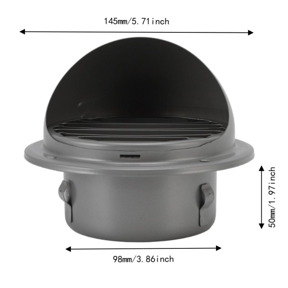 Round Louvered Vent Cover 4 Inch Diameter Air Vent Grille Durable Exhaust Vent Hood  For Kitchen