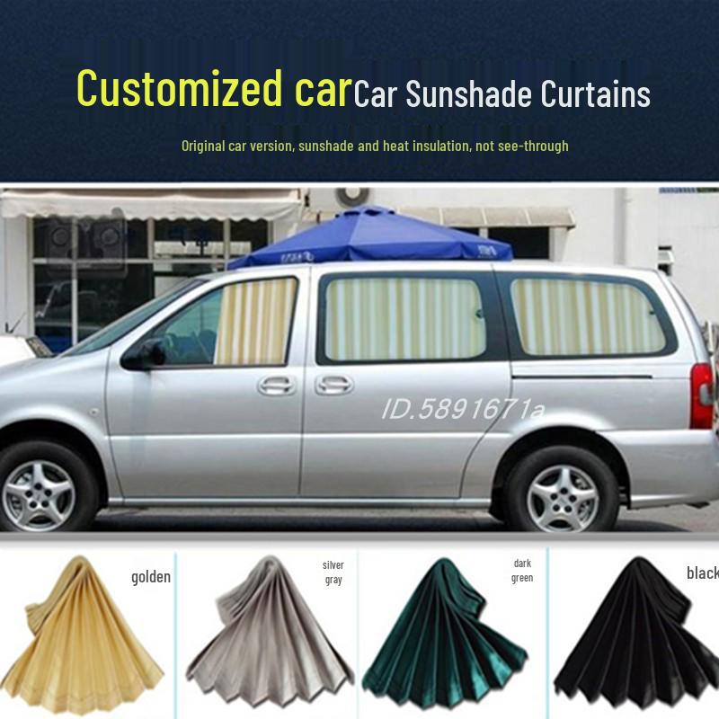 Buick GL8 Mid-term Business Car Curtains with Upper and Lower Guide Rails