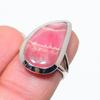 Natural Rhodochrosite Gemstone 925 Solid Sterling Silver Jewelry Ring S.6 k8S52