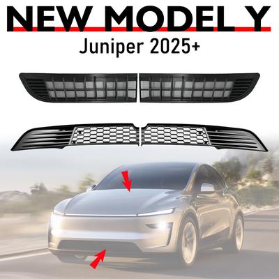 Для Tesla Model Y Juniper 2025 Нижний бампер Сетка от насекомых Пылезащитная Внутренняя решетка вентиляционного отверстия Защитная крышка Аксессуары для путешествий Защита от насекомых