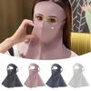Summer Cool Ice Silk Sun Protection Mask 3D Breathable Anti-UV Neck Scarf Neck Protection Sunscree Sunshade Face Mask Cycling