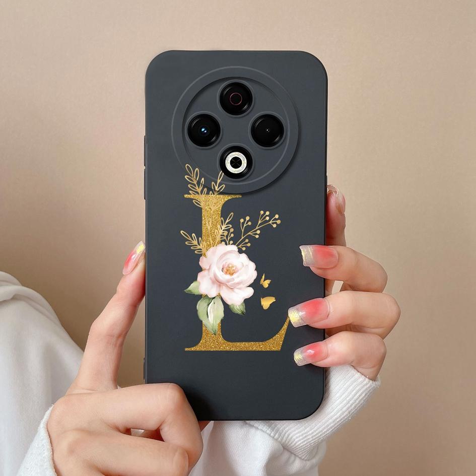 Чехол для Tecno Spark GO 1 2025 Sprak 30 20 Pro 30C Pop 9 Camon 30S Pro 4G 5G популярные цветы AZ буквы мягкий силиконовый противоскользящий чехол для телефона Tecno