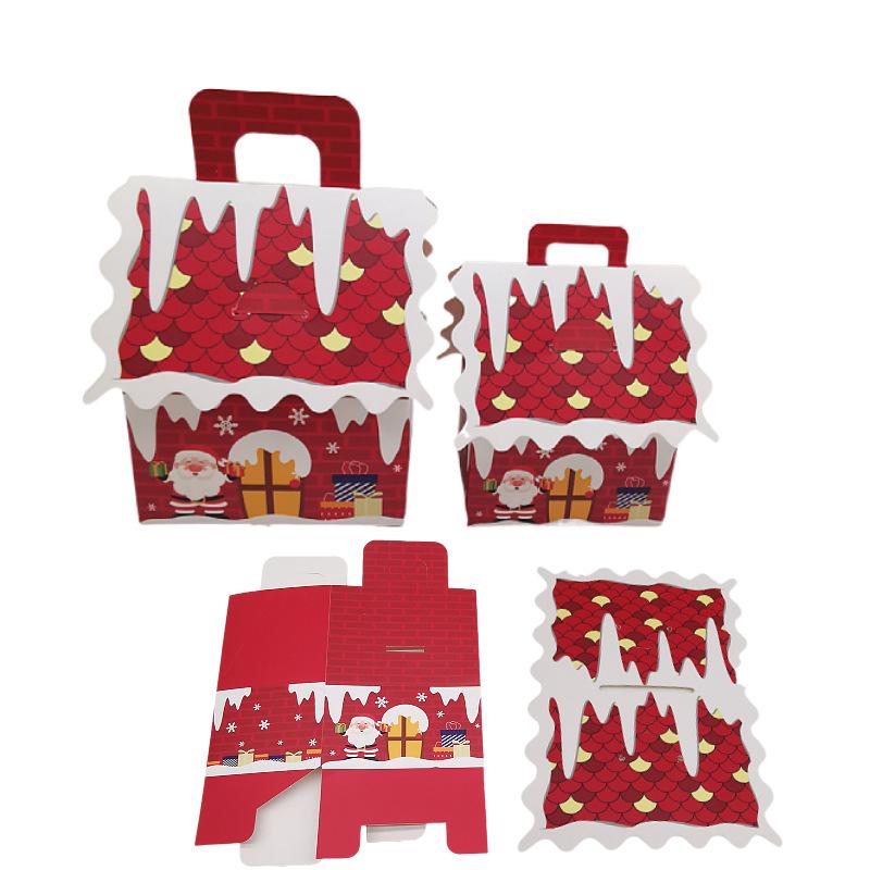 Gingerbread House Christmas Candy Gift Box – Small Cookie Favor Box for Parties