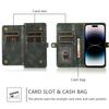 Detachable Multi Card Flip Magnetic Wallet Leather Case for iPhone 15 14 13 12 Pro Max Xs Max XR 8 7Plu Samsung S23 S22 S21 Ultra Plus A14 A13 A52 A53