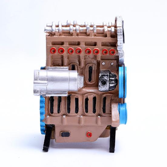 Модель двигателя автомобиля с цилиндром, модель двигателя V8 из смолы, ручная работа, модель двигателя автомобиля с 4 цилиндрами, настольный блок двигателя, украшение, подарок для автолюбителей