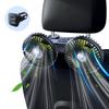 Hipacool Summer Car Cooling Fan Dual-Head Strong Wind Car Fan Cooler 2000mAh Battery Electric Fan w/Car Charger Gifted Long Wire