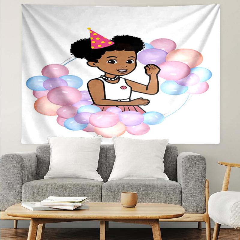 Gracie's-Corner Print Tapestry, Backdrop, Easy Setup, Ideal for Bedroom, Office & Living Room, with Aesthetic Wall Hanging Decor.