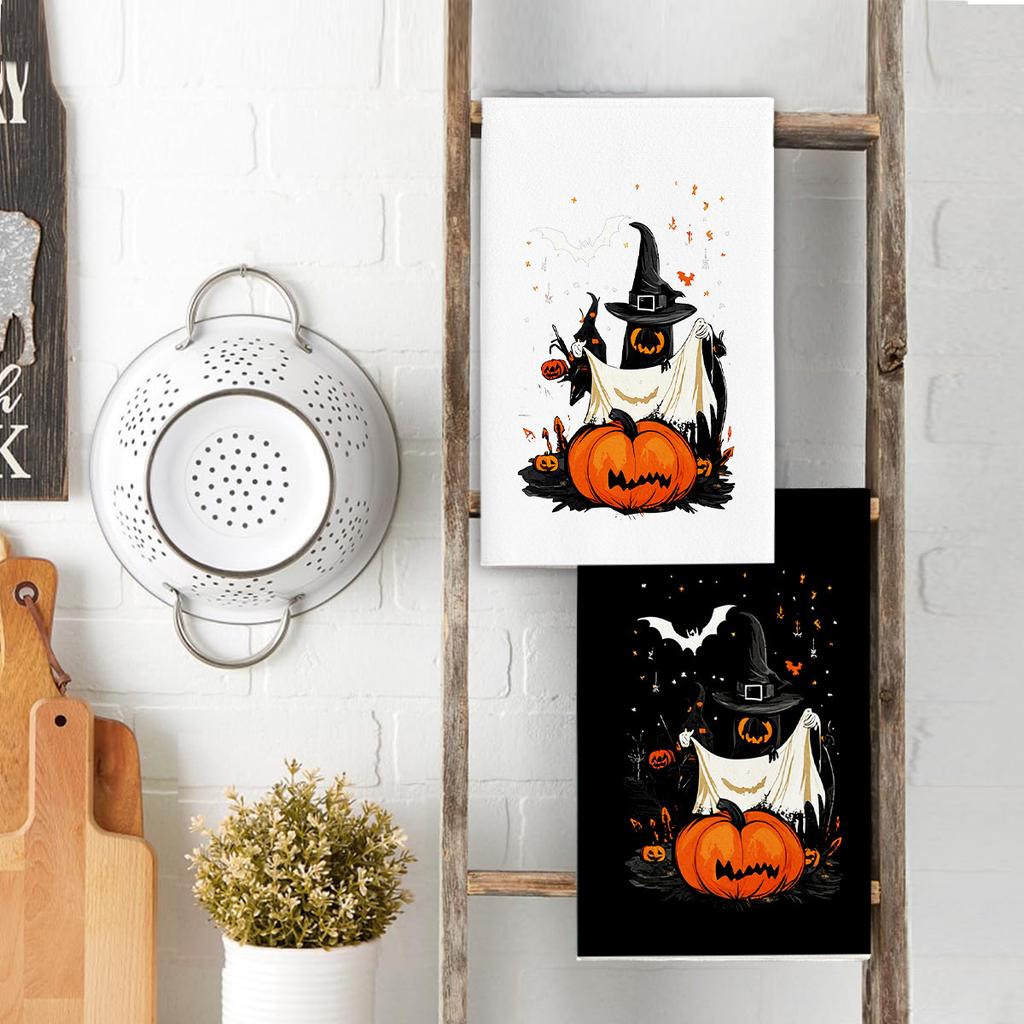 Halloween Towel Ornament Gift Microfiber Printing Kitchen Towel Special Dish Towel Rag