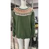 Women's Round Neck Color Blocked Loose and Fashionable Pullover Knitted Sweater for Autumn and Winter