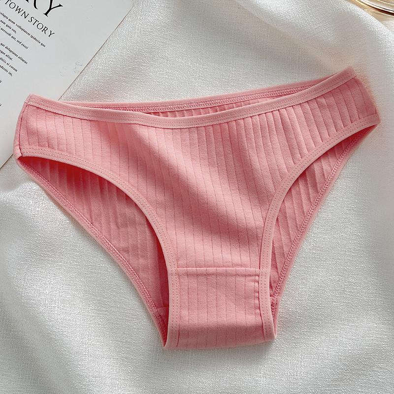 FINETOO хлопковые трусы для женщин, женские трусы M-XL, однотонное нижнее белье, модное нижнее белье для девочек
