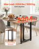 VEVOR Table Legs, 29.1" H x 17.7" W Square T Shape Steel Furniture Legs, Modular Design, Easy Assembly, 2204 lbs Max Load Heavy Duty