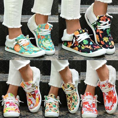 Женская обувь, плюшевая повседневная женская обувь на плоской подошве, теплая шерстяная женская тканевая обувь