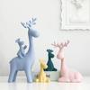 Reindeer Family Statue for Home Decor | Resin Figurine Set (Pack of 4 Pieces,)