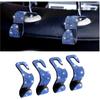Bling Car Seat Headrest Hooks, 4PCS Handcrafted Rhinestones Seat Hanger Organizer For Handbag Purse Scarf, Universal For Cars, Auto Interior