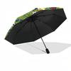1pc Soccer-themed circular pattern Umbrella with Plastic Handle,Suitable for All Seasons Home Travel Outdoor UmbrellaDD1756