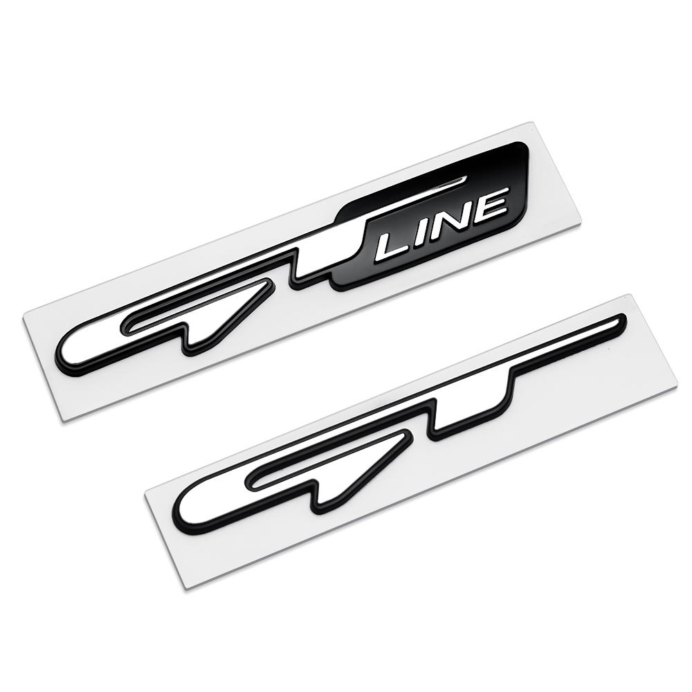 RRPM6 Car GT Line 3D ABS Emblem Auto Body Fender Badge Sticker For KIA Rio Ceed Sportage Cerato Soul Sorento Picanto Optima Niro Sonic