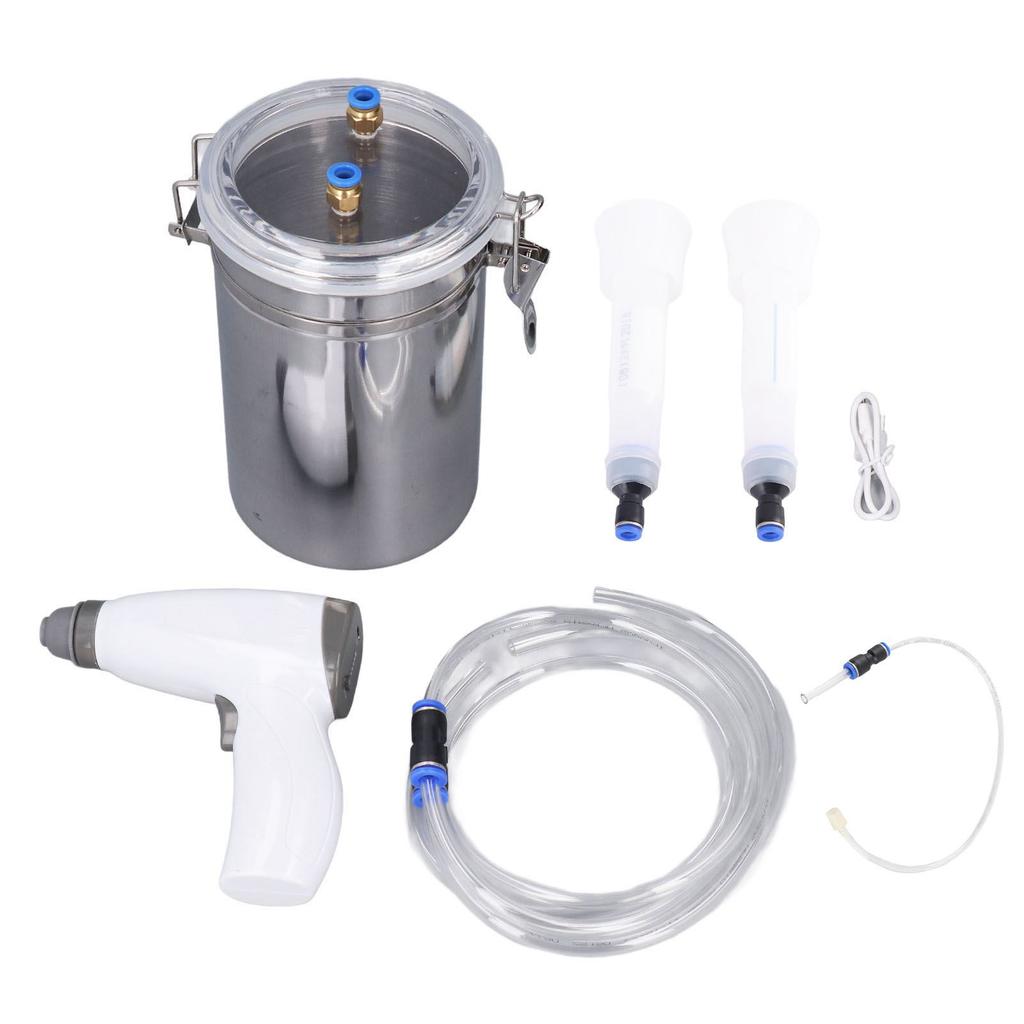 Electric Cow Milking Machine 2L Stainless Steel Bucket USB Charging Battery Powered Portable Cow Milker Pump Set