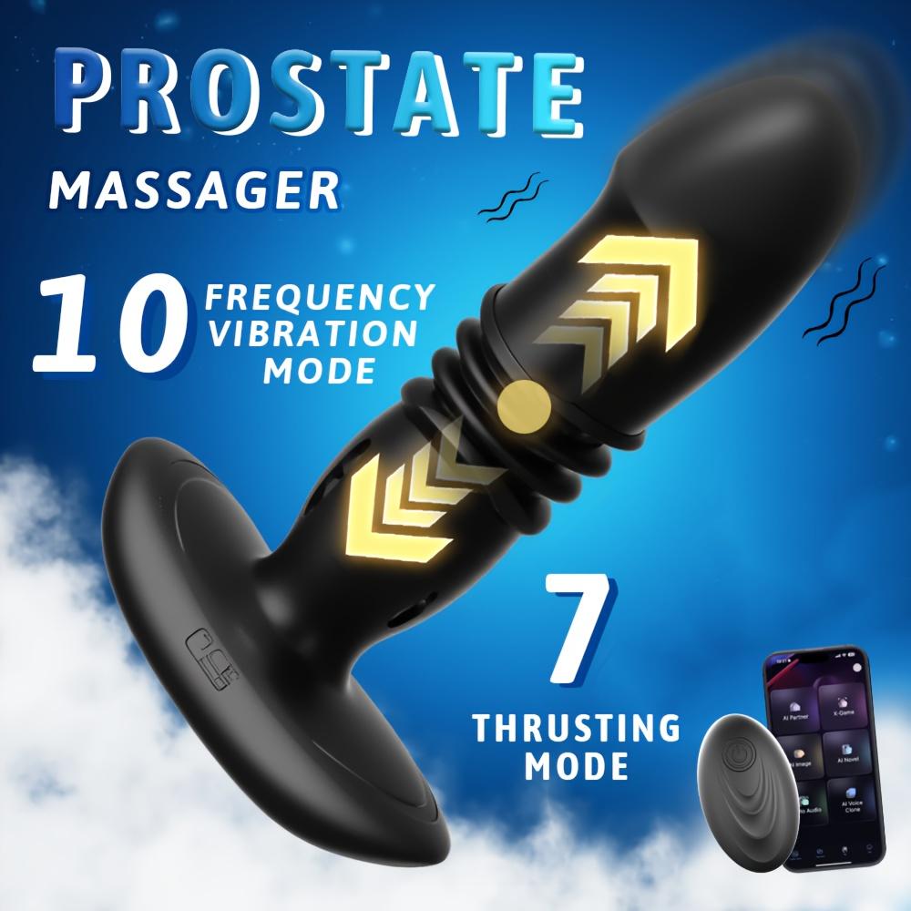 Толкающийся секс-игрушка анальные пробки анальная игрушка пульт дистанционного управления вибрирующая анальная пробка вибратор для точки G анальные бусины вибрирующий толкающийся простата