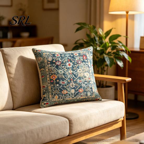 Hidden Zipper Pillowcase Boho Throw Pillow Covers, 18 x Inch Bohemia Case Ethnic Style Cushion Case, Decorative for Sofa Couch Cover