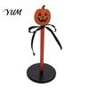Wooden Kitchen Roll Stand Halloween Paper Towel Holder, Ghost/Pumpkin/Witch's Hat/Bat Decor, Vertical Holder Durable Wood Standing Reel for Countertop