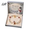Wrist Accessory Christmas Bracelets for Women Santa Claus Elk Snowman Tree Jewelry Beaded Bracelet Holiday Gifts Stocking Stuffers Party