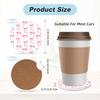 Pink Bow Car Coasters for Cup Holders,2 Pack Car Cup Holder Coasters for Car,Ceramic Absorbent Car Coaster with A Finger Notch and Cork Base,Car