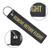 Remove Before Flight Keychian Embroidery Key Tag Key Fobs Keyring Luggage Label