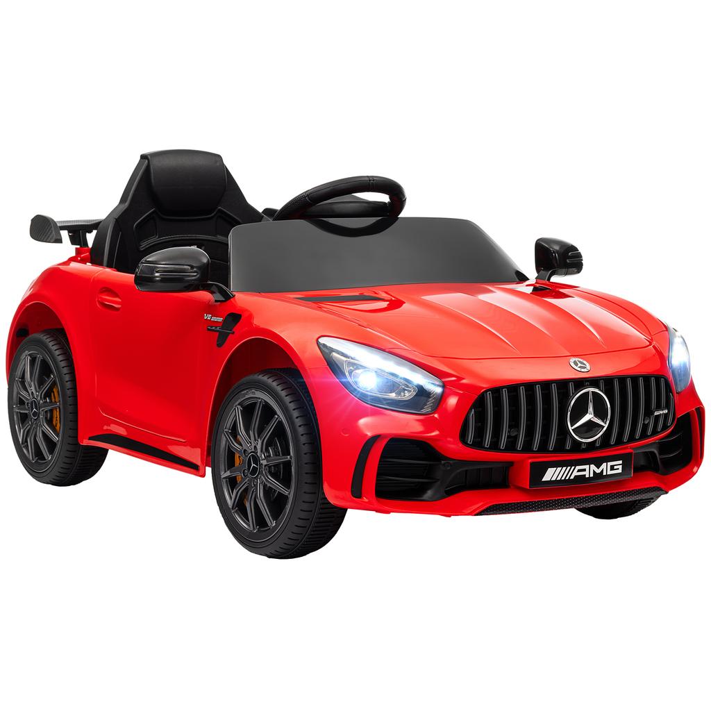 Electric Kids' Car, Mercedes, 3-5 km/h, Remote Control, Light & Music, Red