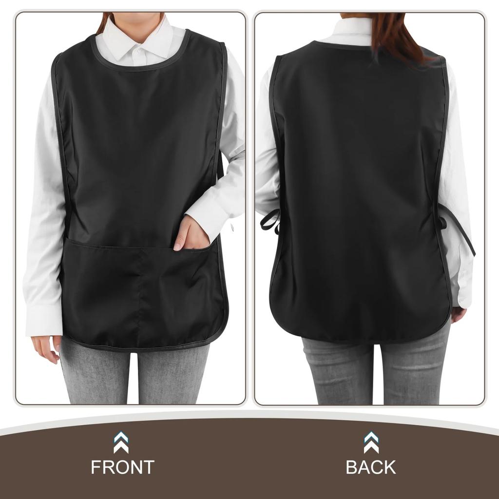 2-piece unisex cobbler apron with 3 pockets and adjustable drawstring waist, lightweight for kitchen, hair salon, or gardening