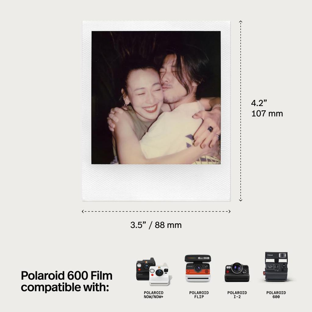 Цветная моментальная пленка Polaroid для 600 x40 пленок в упаковке с белой рамкой – (40 листов) (6013)