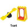 Big Size Building Block Furniture Door Chair Slide Ladder Swing Car Playground Compatible Large Duploes Particle Toy Brick Leduo