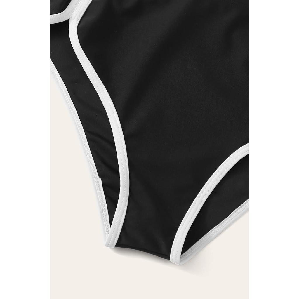 Women's Black Padded High Waist Bra Panty Set