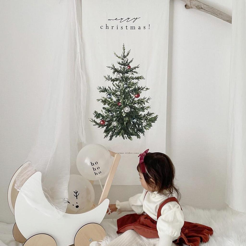 Wall Hanging Tapestries Christmas Tree Background Cloth Photo Props 2024 Wall Tapestry Poster Christmas Decorations Art