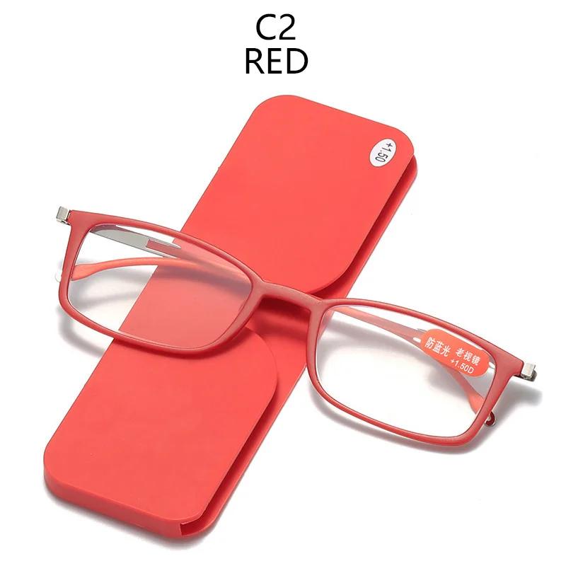 Ultra HD Anti Blue Light Reading Glasses Portable Flat Lens Comfortable Anti Fatigue for Mobile Phone Users