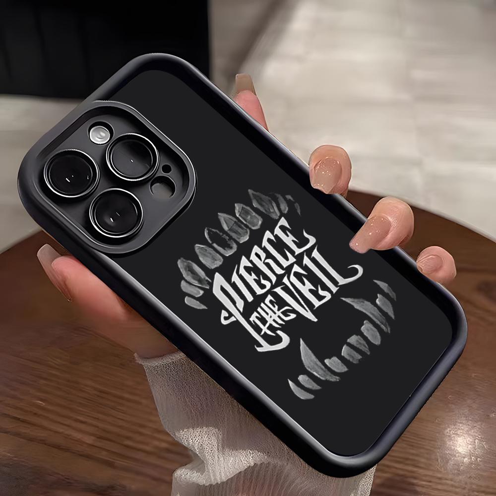 Чехол для телефона Rock Band PIERCE VEil Для IPhone 17 Pro Max 15 Pro 16 14 Plus 12 13 Mini 11 Pro Ударопрочный Мягкий Чехол