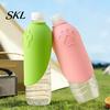 Travel Pet Water Bottle Adapter Dog Adapter, Silicone Foldable Drinking Cup, Portable Feeder, Leak-Proof Dispenser for Standard Bottles Bowl