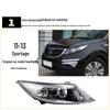Передняя фара в сборе (полусборка) для Kia Sportage 11-13: Корпус и крышка фары ближнего/дальнего света