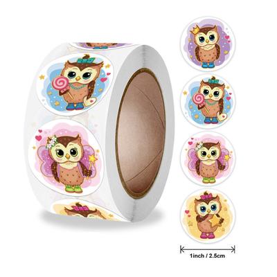 Животные Мультяшные наклейки для детей, игрушки, наклейка, милая сова, узор, наклейка для награды школьного учителя